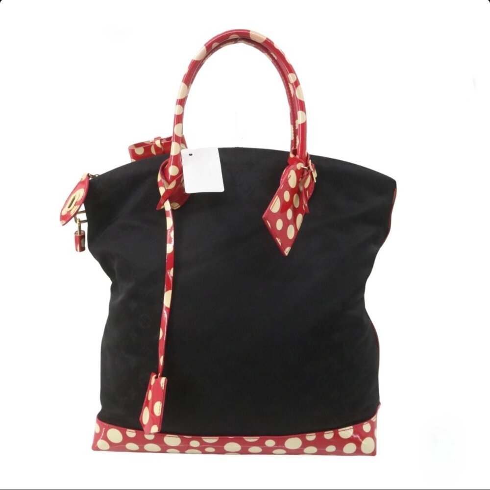 Louis Vuitton x Yayoi Kusama Lock It MM Black Monogram Nylon Bag